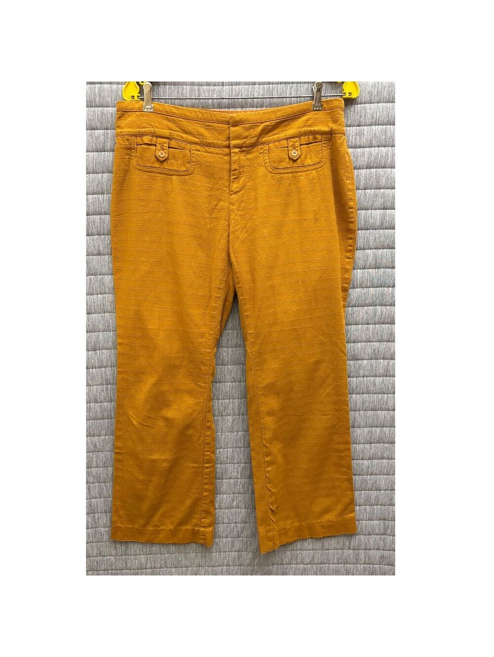 Cartonnier Charlie Crop Flare Pants Mustard Yellow Women's 8 Indie Boho Fall